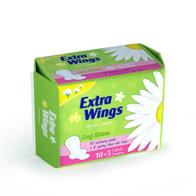 I tovaglioli sanitari naturali femminili riempiono le ali extra ultra spesse eliminabili