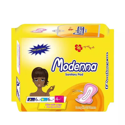 Cuscinetti mestruali del cotone eliminabile del tovagliolo sanitario di signora Winged Feminine Hygiene