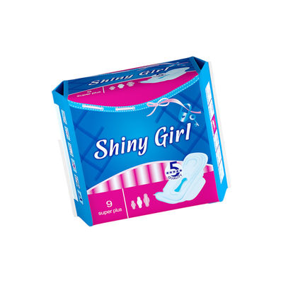 Prodotti per l'igiene femminile cotone pad sanitario regolare alato striscia di stampa blu pannolini sanitari economici asciugamani asciugamani per donne