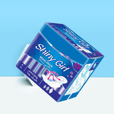 Un buon prezzo. Servizio sanitario usa e getta, bianco con scheletro blu, non tessuto, per uso mestruale in linea