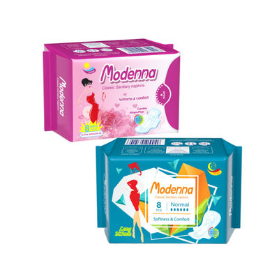 Un buon prezzo. Servizio sanitario da notte bianco alato con cotone traspirante Disegni personalizzati e profumo in linea